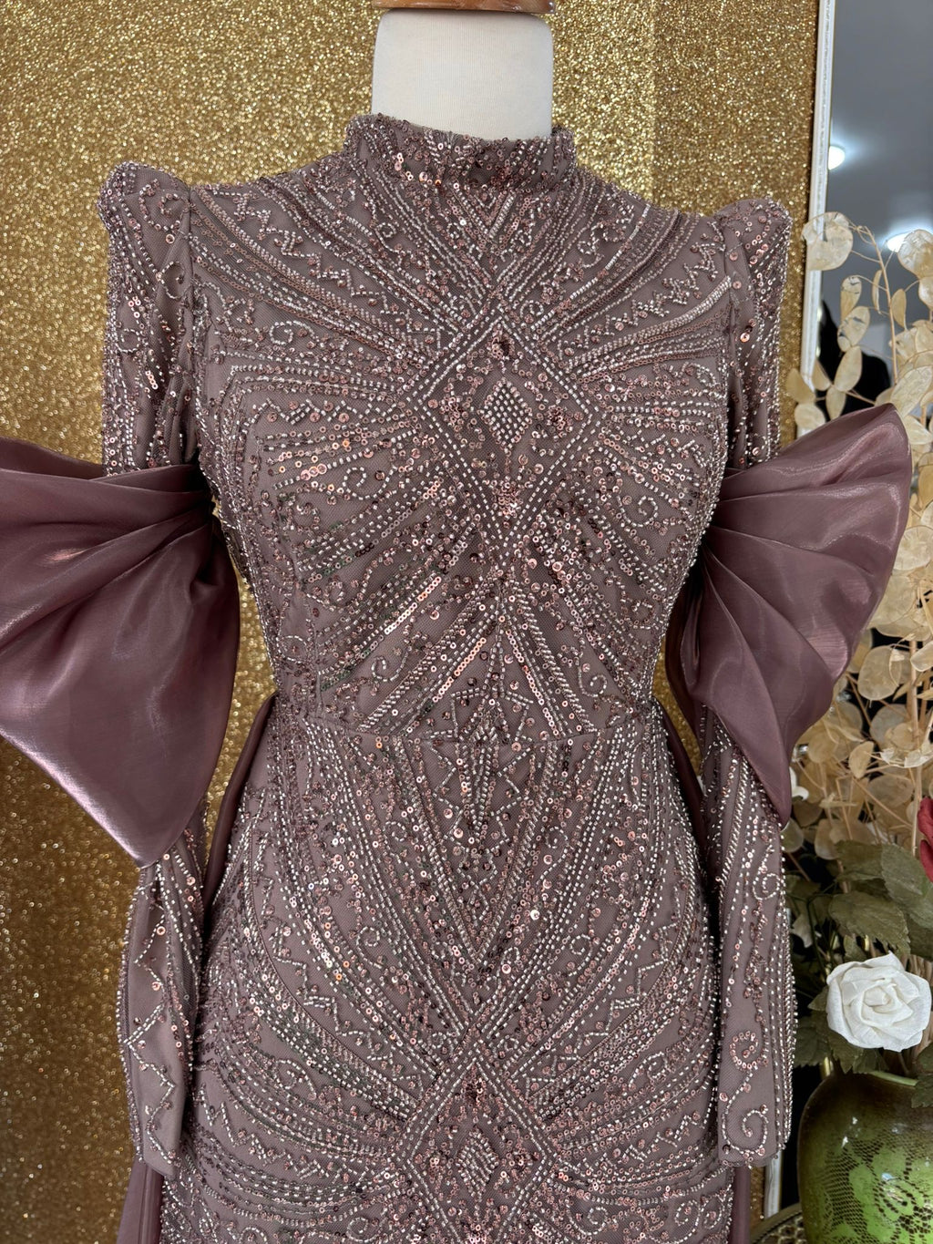 BONCUK İŞLEMELİ ABİYE