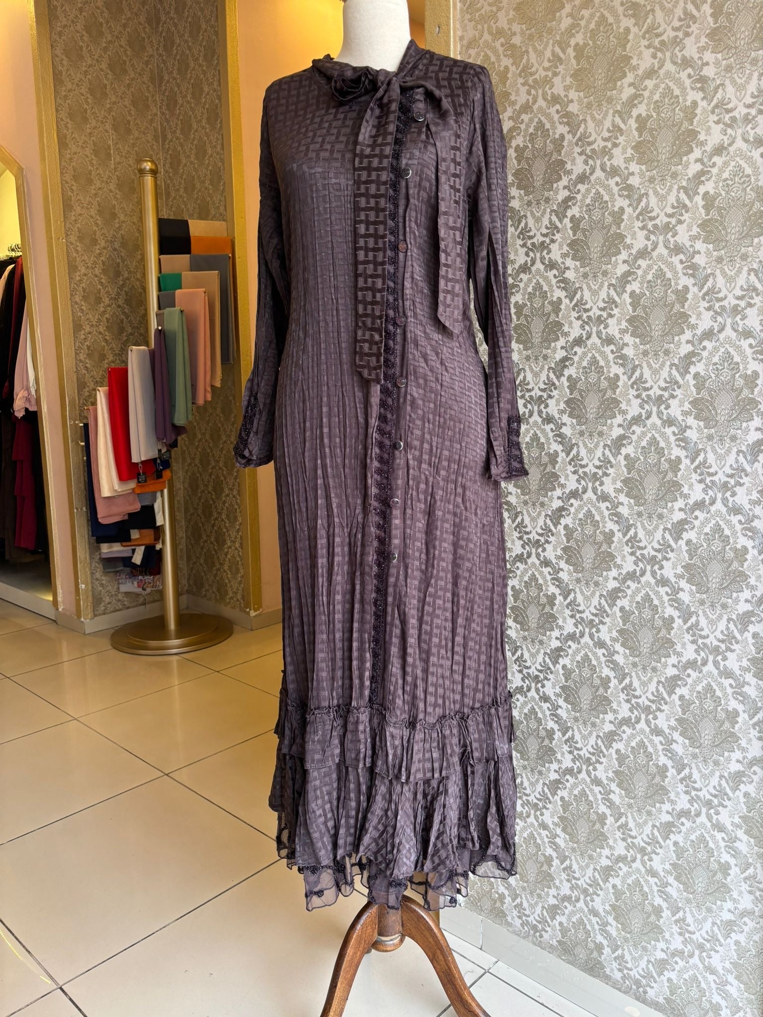 LISSMORE İPEK KUPRA ELBİSE Arz-ı Endam