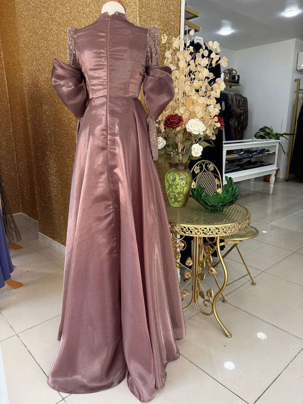 BONCUK İŞLEMELİ ABİYE