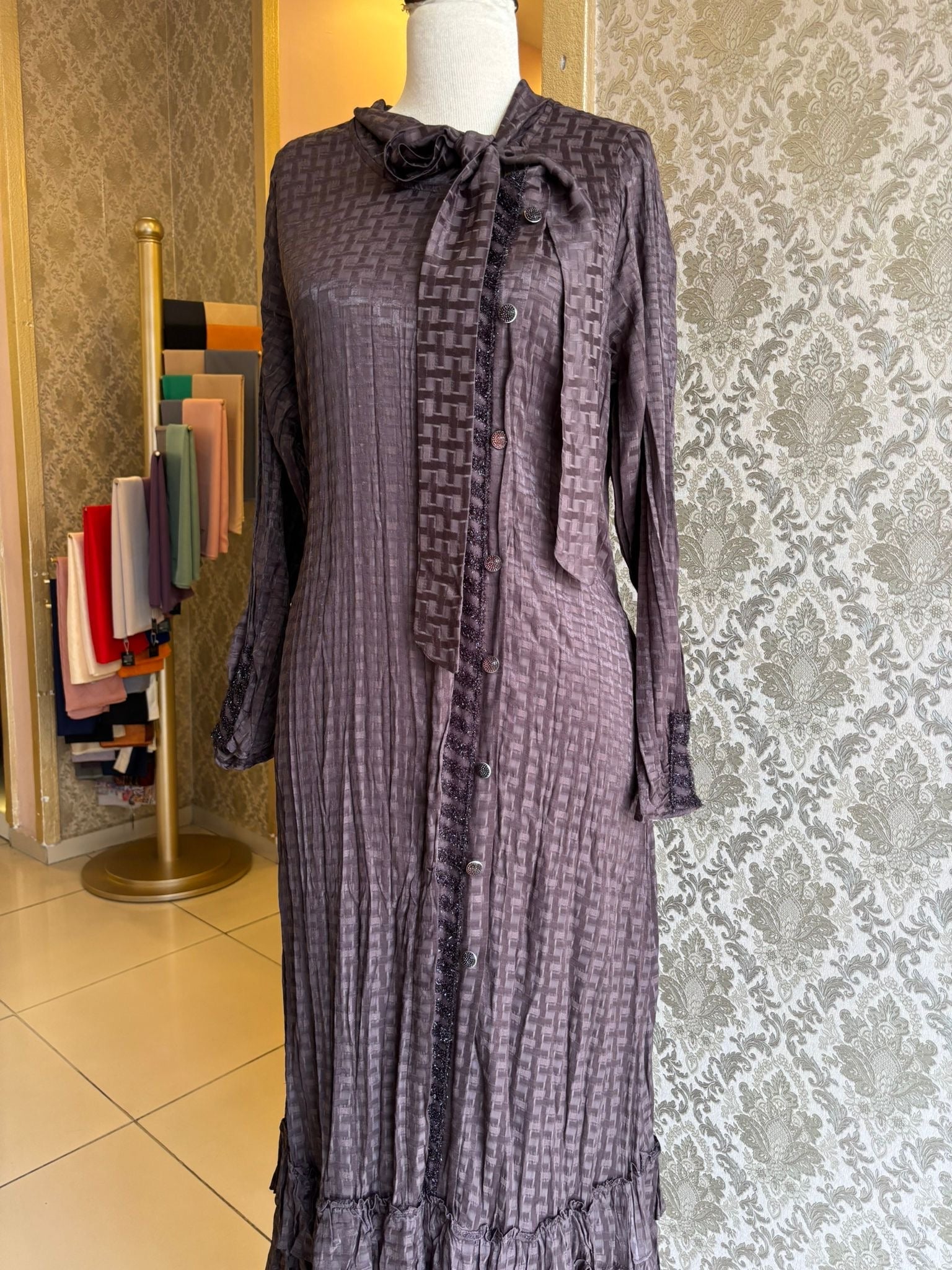 LISSMORE İPEK KUPRA ELBİSE Arz-ı Endam